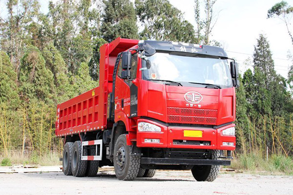 Euro 4 FAW Jiefang J6P used 6X4 dump truck 370HP tipper truck