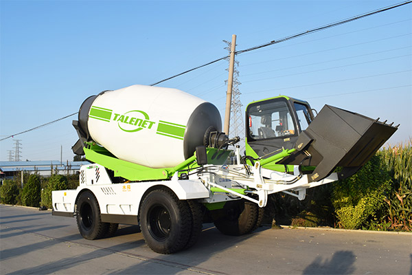 Self-Loading Concrete Mixer with Pump